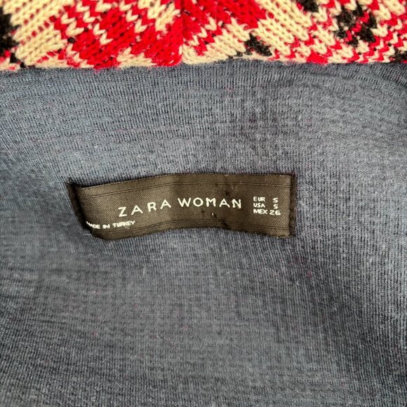 Zara Jacquard Fringe Aztec Print Jacket - Picture 11 of 11